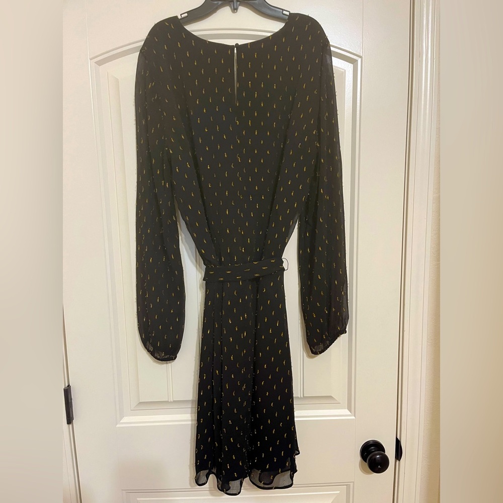 White House Black Market Black and Gold Dress - Picture 8 of 8
